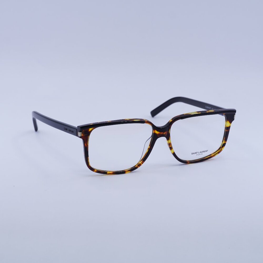 Saint Laurent SL599OPT 001 Eyeglasses Havana 58mm Rectangle Frame